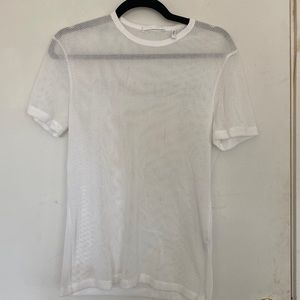 HELMUT LANG MESH LOGO SHIRT